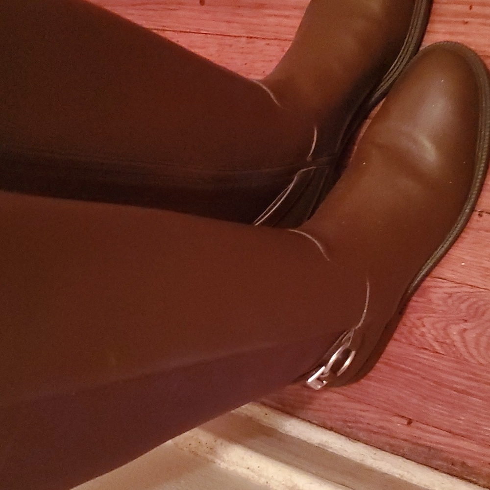 Coach slightly used weather boots traction soles (worn twice)